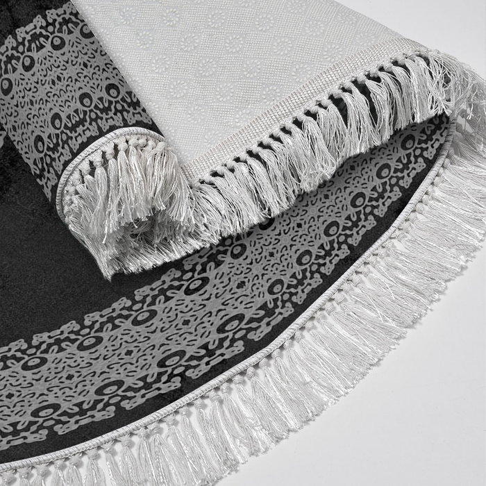Mijölnir Juego de Alfombras de Baño Blanco y Negro